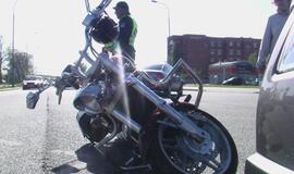 Krito motociklai, sužeistas žmogus