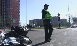 Krito motociklai, sužeistas žmogus