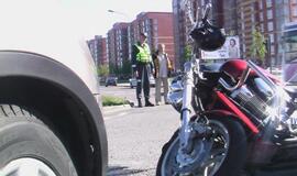 Krito motociklai, sužeistas žmogus