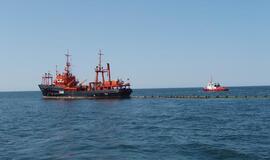 KJP laivas dalyvauja naftos taršos likvidavimo bei paieškos ir gelbėjimo pratybose Baltijos jūroje
