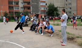 Renovuotoje aikštelėje – kiemo krepšinio turnyras