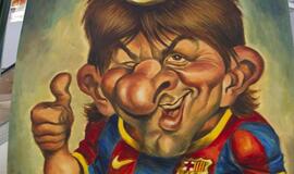 Barselonoje pristatyta didžiausia pasaulyje Lionelio Messio karikatūra