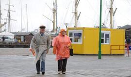 Vėjuotas ir šlapias Klaipėdos šeštadienis