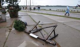 Vėjuotas ir šlapias Klaipėdos šeštadienis