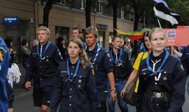 Burlaivių įgulų paradas Klaipėdoje