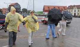 Vėjuotas ir šlapias Klaipėdos šeštadienis