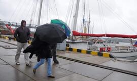 Vėjuotas ir šlapias Klaipėdos šeštadienis