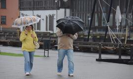 Vėjuotas ir šlapias Klaipėdos šeštadienis