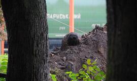 Prie geležinkelio stoties rasta bomba