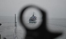 Jūroje treniravosi Lietuvos karo laivai