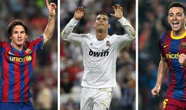 Geriausio pasaulio futbolininko rinkimų finalininkai - Messis, Ronaldo ir Xavis
