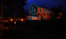 Palangoje - šviesos spektaklis ant kurhauzo sienų