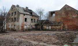 Didžiojo Vandens gatvė Klaipėdoje paskendo purve