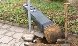 Automobilis nuvertė stovos skaitiklį