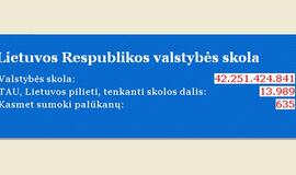 Skolos skaitiklis: lapkritį centrinės valdžios vidaus skola padidėjo 0,4 mln. litų