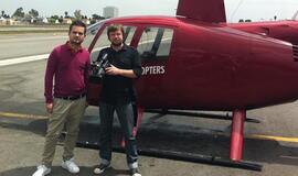 "Gyvenimas yra gražus" reportažui - helikopterio nuoma Holivude