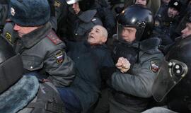 Per opozicijos protestus Rusijoje suimta 80 žmonių