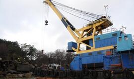 Smiltynėje iškeltas po betono blokais žuvęs žmogus