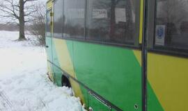 Autobuso avarija kelyje Plikiai-Jokūbavas