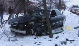 Neblaivaus vairuotojo "Audi" keitė gatvių apšvietimą