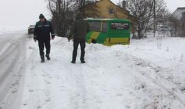 Autobuso avarija kelyje Plikiai-Jokūbavas