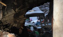 Klaipėdoje degė apleistas pastatas