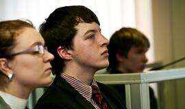 Moksleiviai įsijautė į teismo procesą