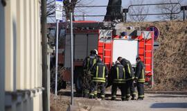 Klaipėdoje degė apleistas pastatas