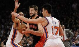 "Raptors" su Linu Kleiza pralaimėjo "Knicks" krepšininkams