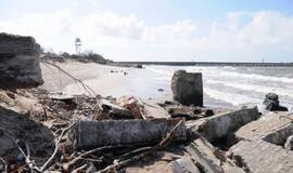 Audrų nuniokoti Klaipėdos paplūdimiai