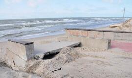 Audrų nuniokoti Klaipėdos paplūdimiai