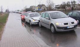 Dėl trigubos avarijos Rimkuose susidarė kamščiai