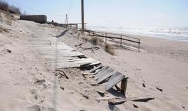 Audrų nuniokoti Klaipėdos paplūdimiai