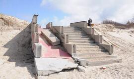 Audrų nuniokoti Klaipėdos paplūdimiai