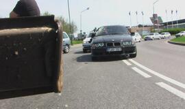 BMW ir sunkvežimio avarija sudarė spūstis