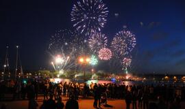 Laivų paradas nušvietė Klaipėdą