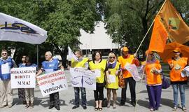 Protestuotojai prieš Darbo kodekso liberalizavimą: Lietuvoje norima įteisinti vergovę