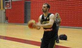 Lietuvos krepšinio rinktinės treniruotė Klaipėdoje