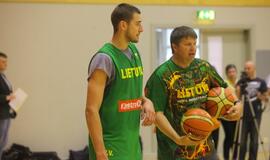 Lietuvos rinktinės krepšininkų treniruotė Klaipėdoje