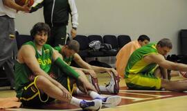 Lietuvos krepšinio rinktinės treniruotė Klaipėdoje