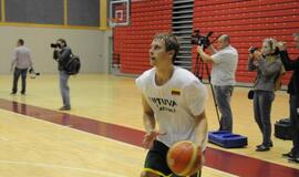 Lietuvos krepšinio rinktinės treniruotė Klaipėdoje