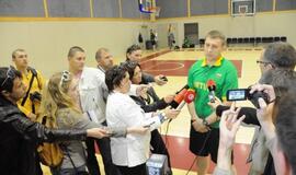 Lietuvos krepšinio rinktinės treniruotė Klaipėdoje