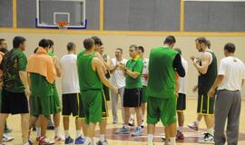 Lietuvos krepšinio rinktinės treniruotė Klaipėdoje