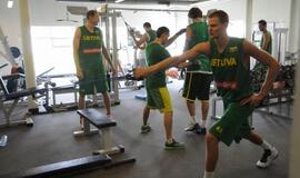 Lietuvos krepšinio rinktinės treniruotė Klaipėdoje