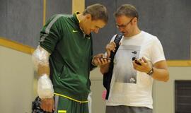 Lietuvos krepšinio rinktinės treniruotė Klaipėdoje