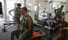 Lietuvos krepšinio rinktinės treniruotė Klaipėdoje