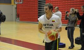 Lietuvos krepšinio rinktinės treniruotė Klaipėdoje
