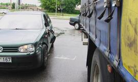 Vilkikas ir vėl prispaudė neatidų vairuotoją