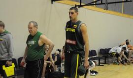 Lietuvos krepšinio rinktinės treniruotė Klaipėdoje