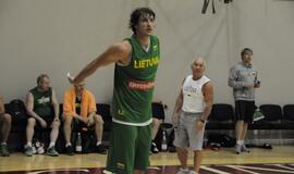 Lietuvos krepšinio rinktinės treniruotė Klaipėdoje